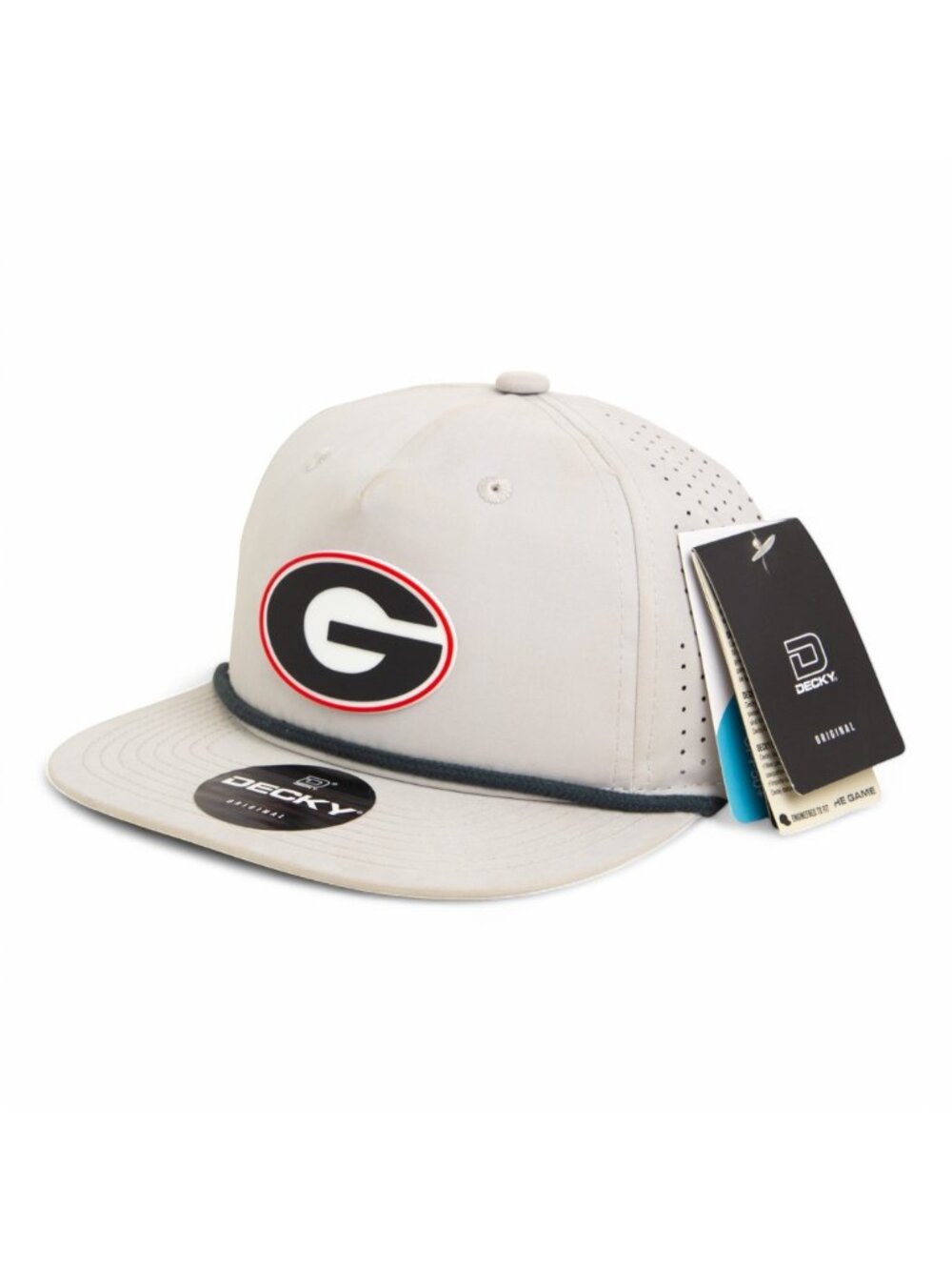 Georgia Bulldogs Power G 3D Perforated Rope Hat- Grey/ Charcoal